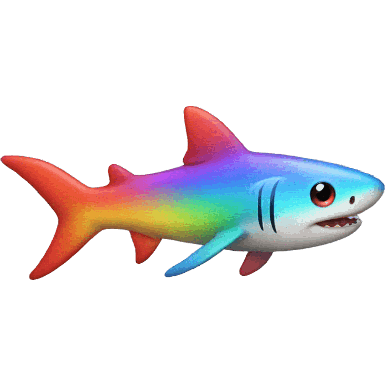 Rainbow shark emoji