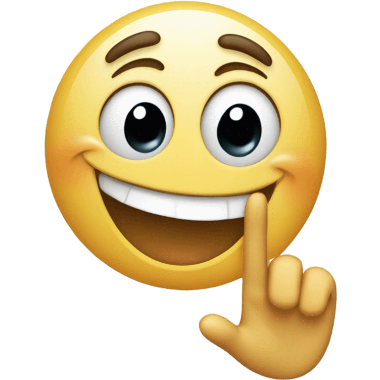 an emoji laughing while pointing  emoji