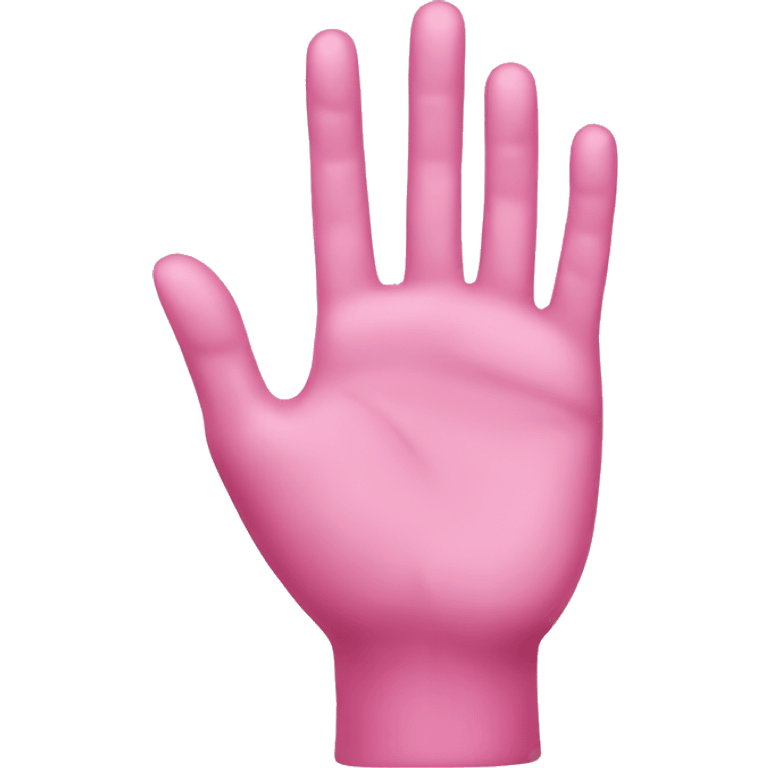 pink hand emoji