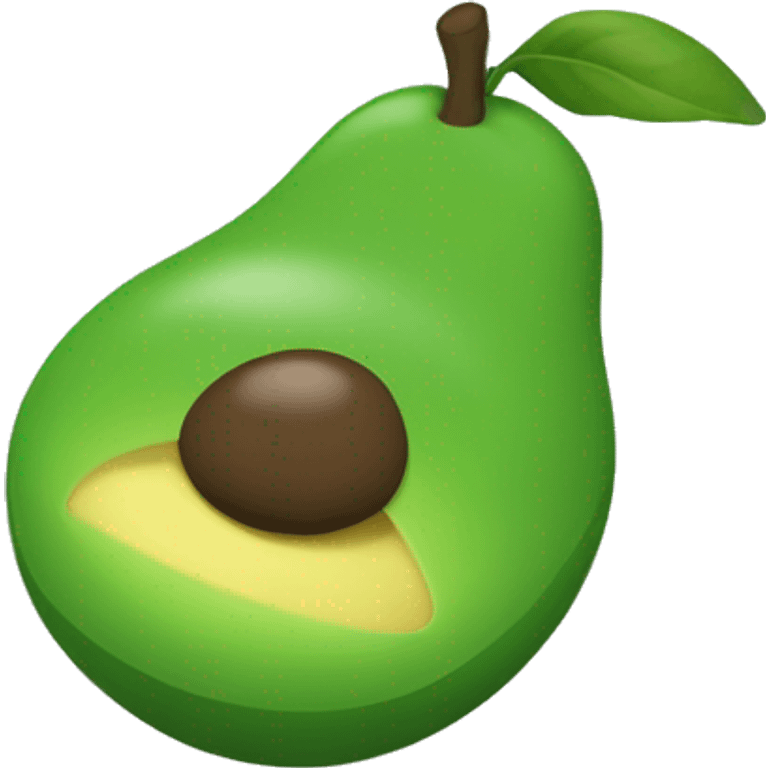 una bandera que tenga centro un aguacate con colores verdes emoji