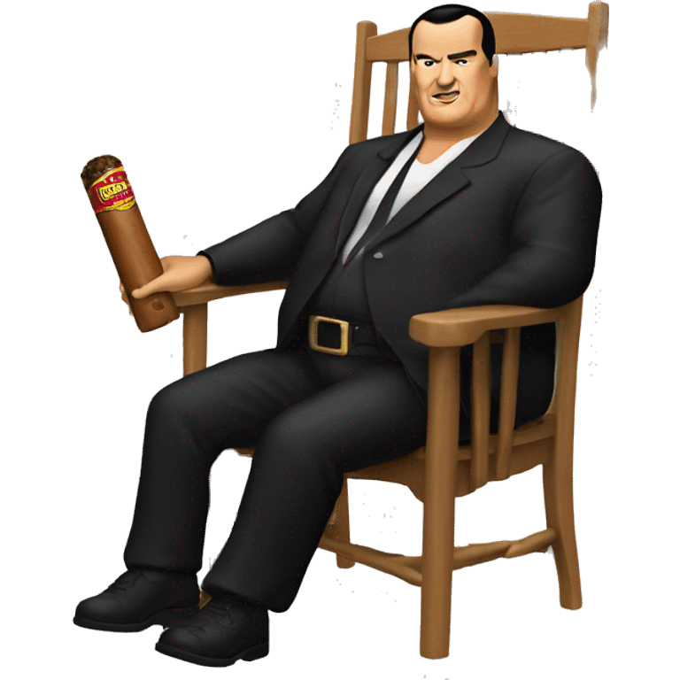 fat steven seagal with chair and cigar emoji