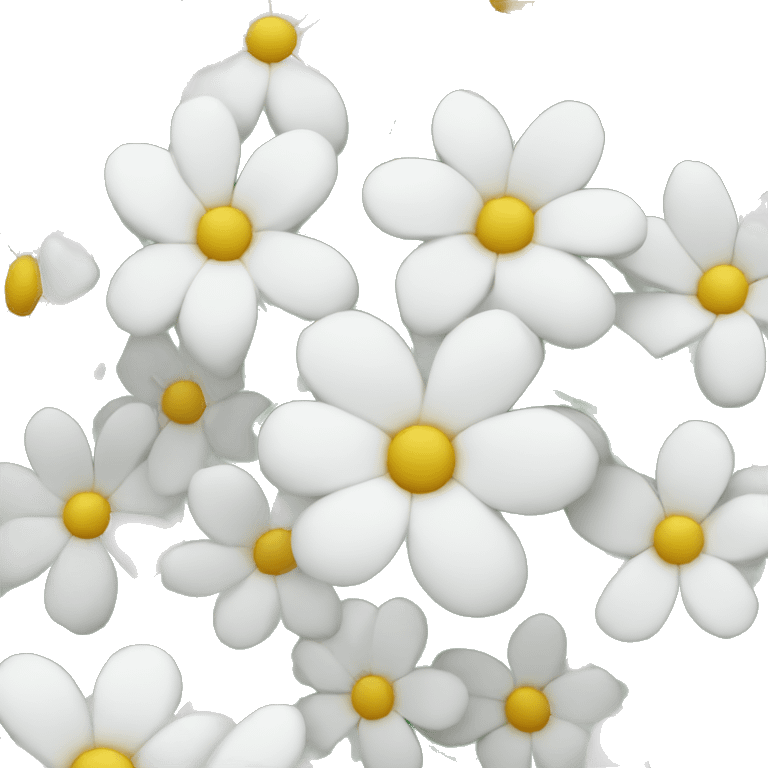 white flowers emoji