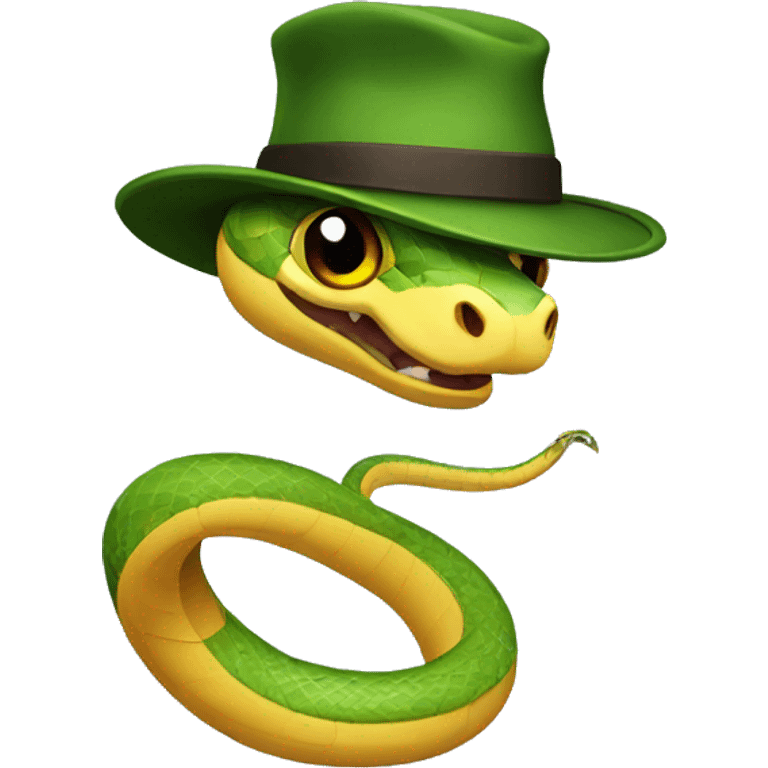 Snake with a hat emoji