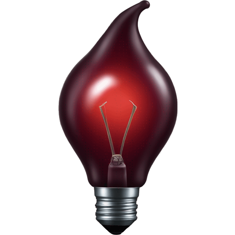 Dark red bulb emoji