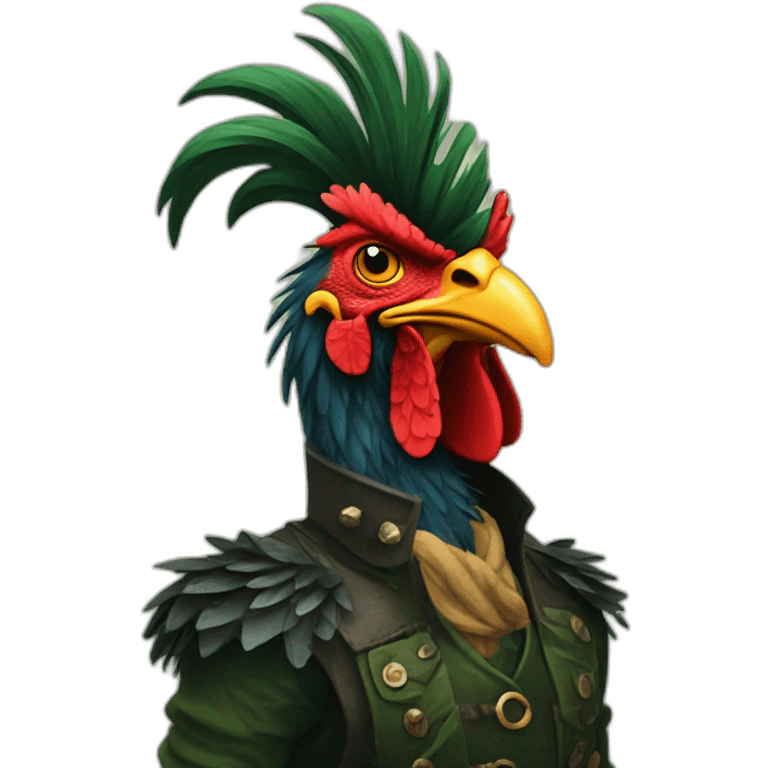 Swamp Rooster punk emoji