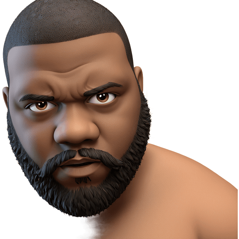 bearded man portrait close up emoji