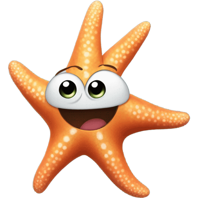 Starfish throwing up emoji