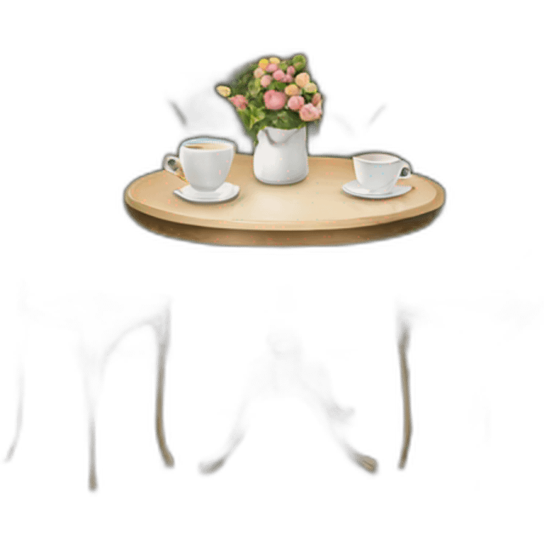 Parisian cafe table emoji