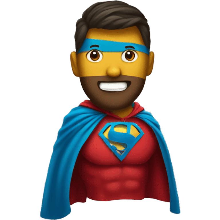 javascript with a super hero cape emoji