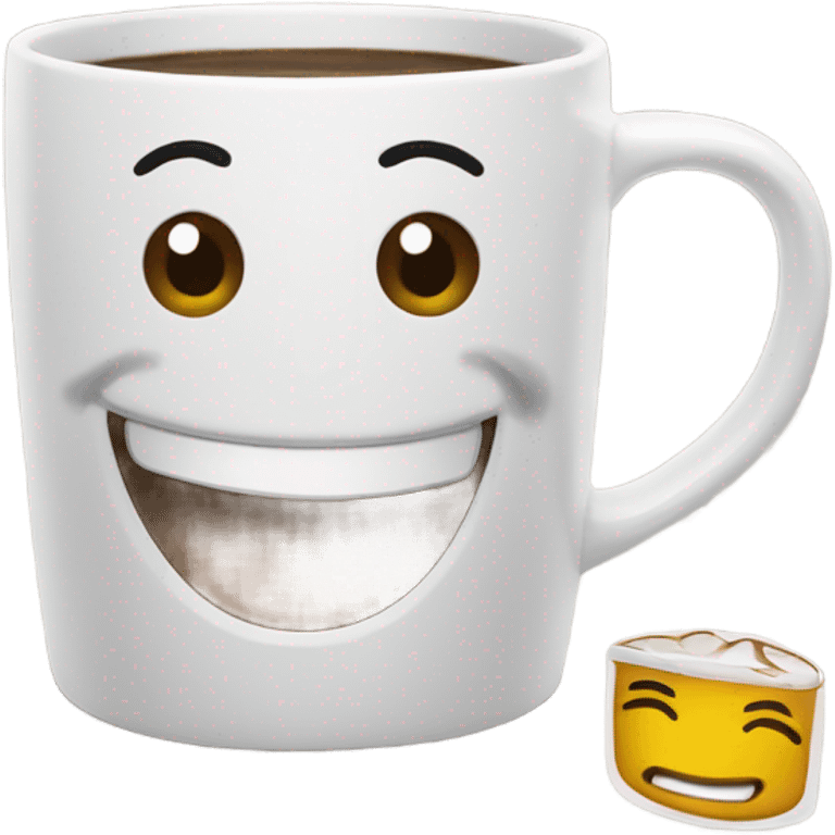 Happy large coffee mug emoji