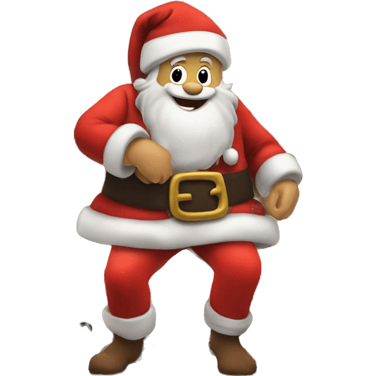 Santa Claus coming out of the fireplace emoji