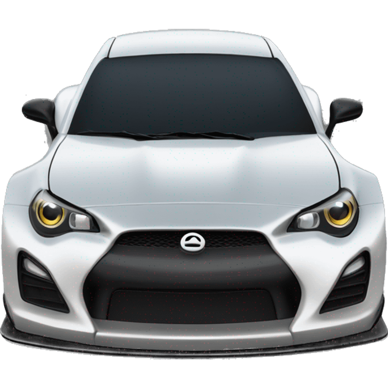 Precise wide-body pearl-black Cardstock Papercraft fr-s racecar emoji