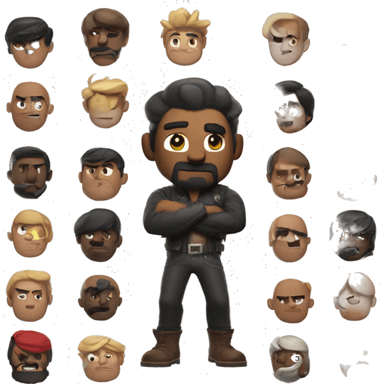 Leon from brawlstars emoji