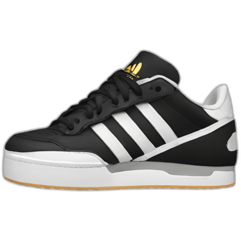 adidas black shoe emoji