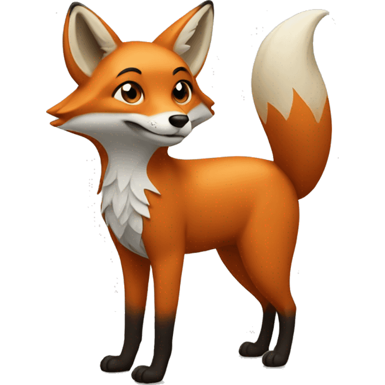 fox stand two legs emoji