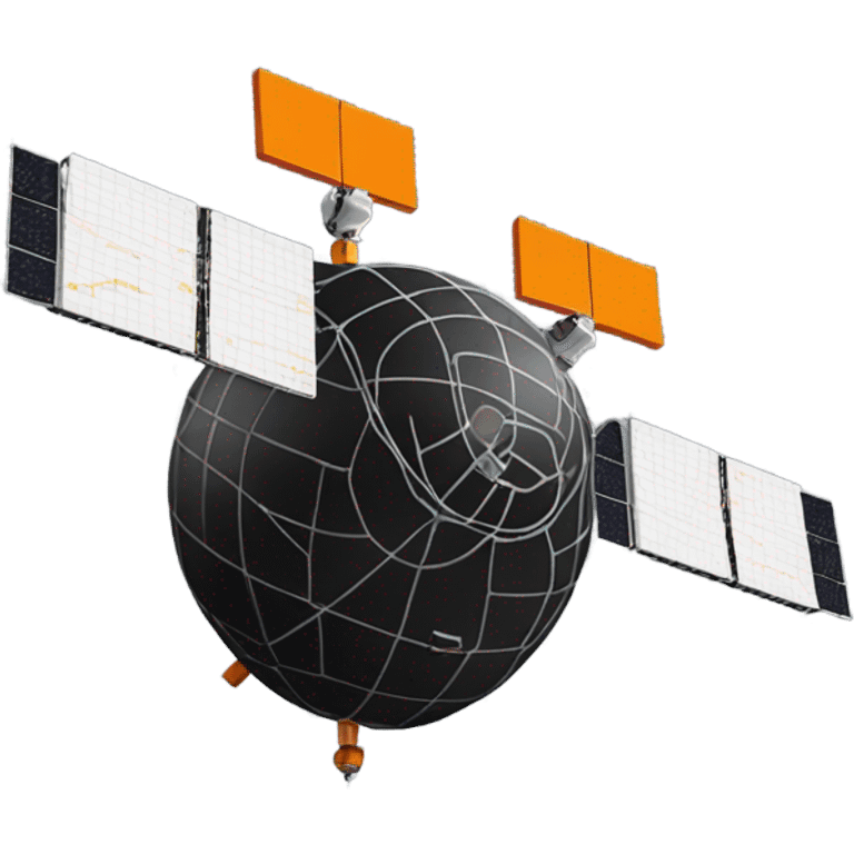 A satellite black and orange using this orang #FC5000 emoji