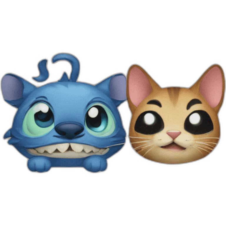 Stitch and cat emoji