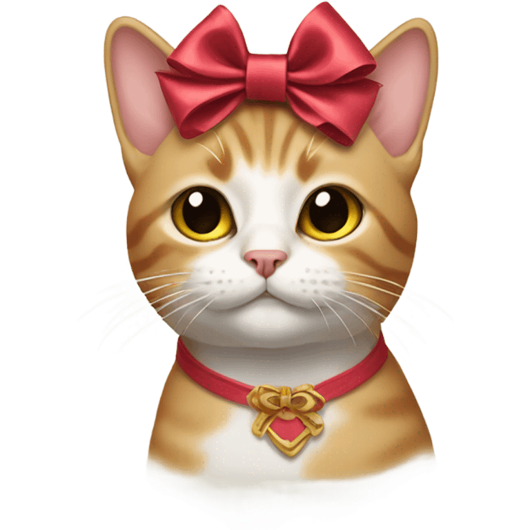 Cat with a bow on its head emoji