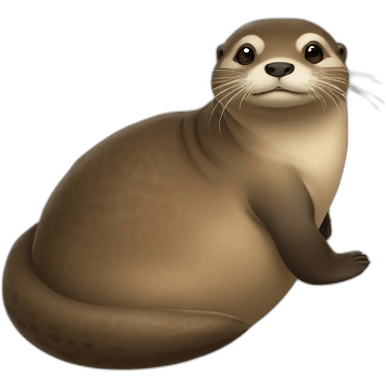 Loutre sur tortue emoji