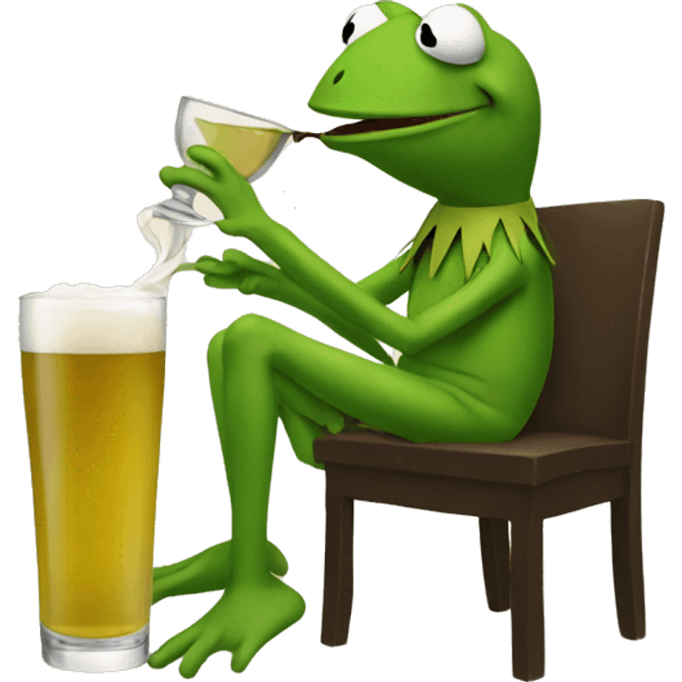 Kermit sipping yea emoji