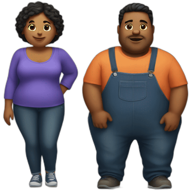 fat couple emoji