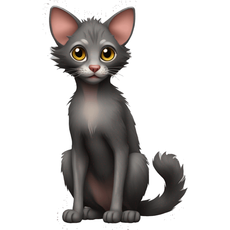 Lykoi Cat full body emoji