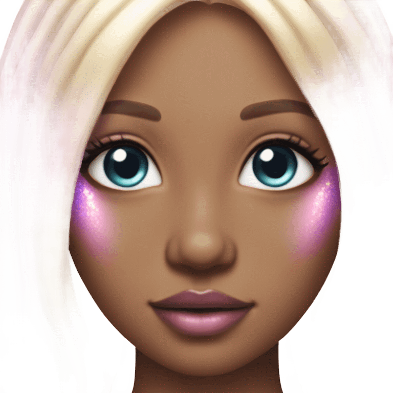 mermaid, model, magical, blonde hair, pink lips, iridescent, mystical, shiny, holographic, straight hair with highlights, scales  emoji