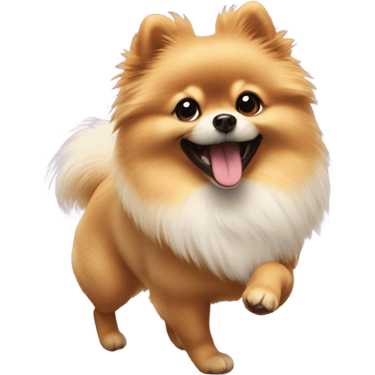 Pomeranian dancing emoji