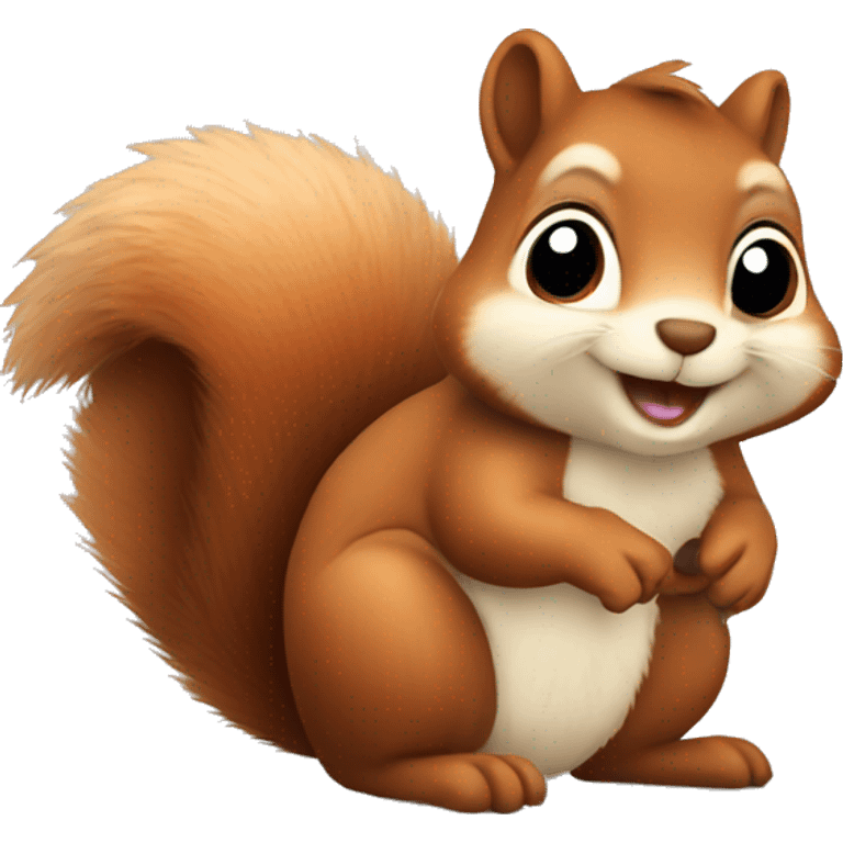 A cute squirrel emoji