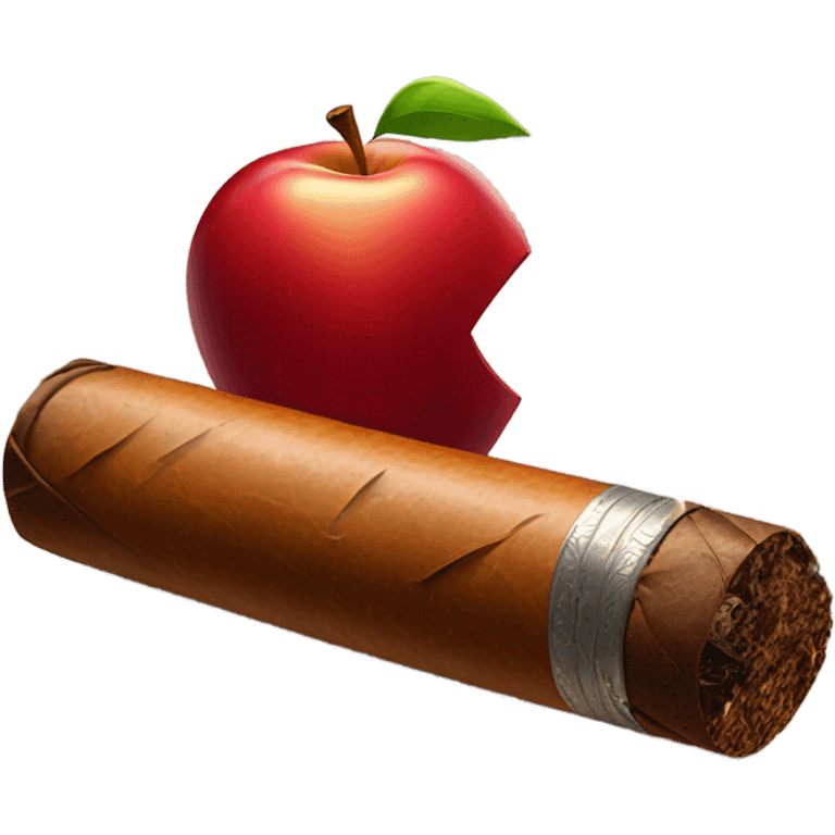 Apple with a cigar  emoji