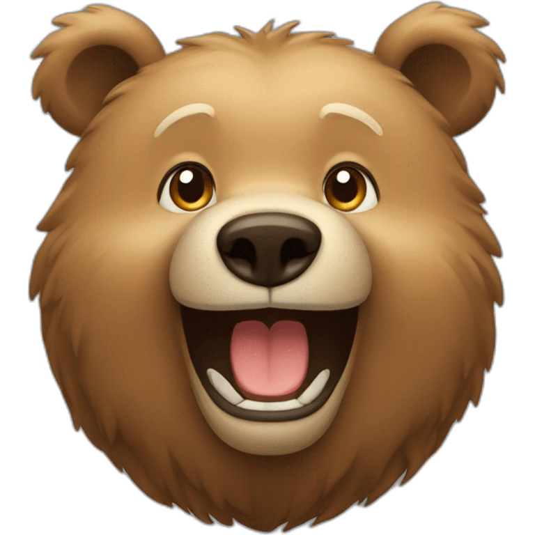 Light brown bear happy  emoji