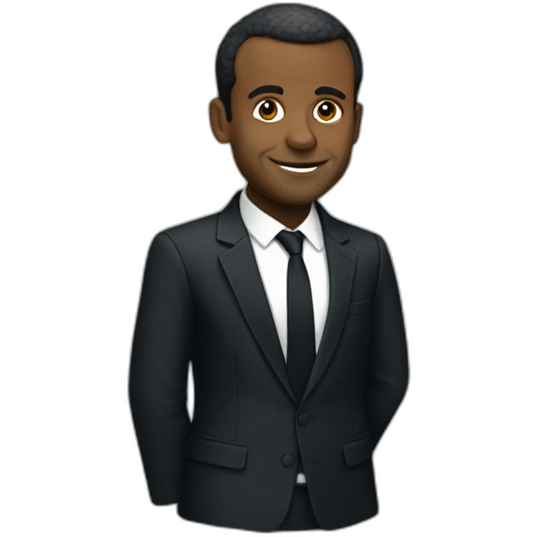 emanuel macron black emoji