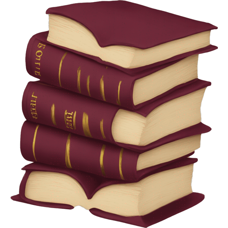 burgundy books emoji