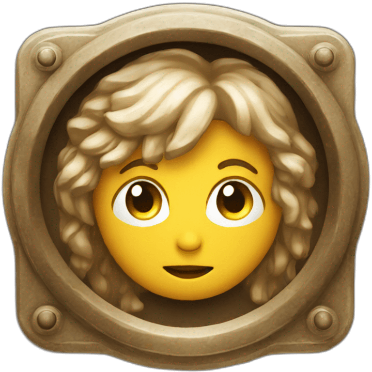 a button for radiant visual artworks of the Biblical time emoji