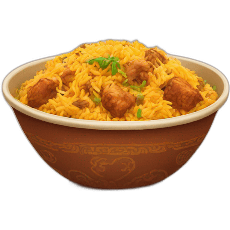 Biryani in a china bowl emoji