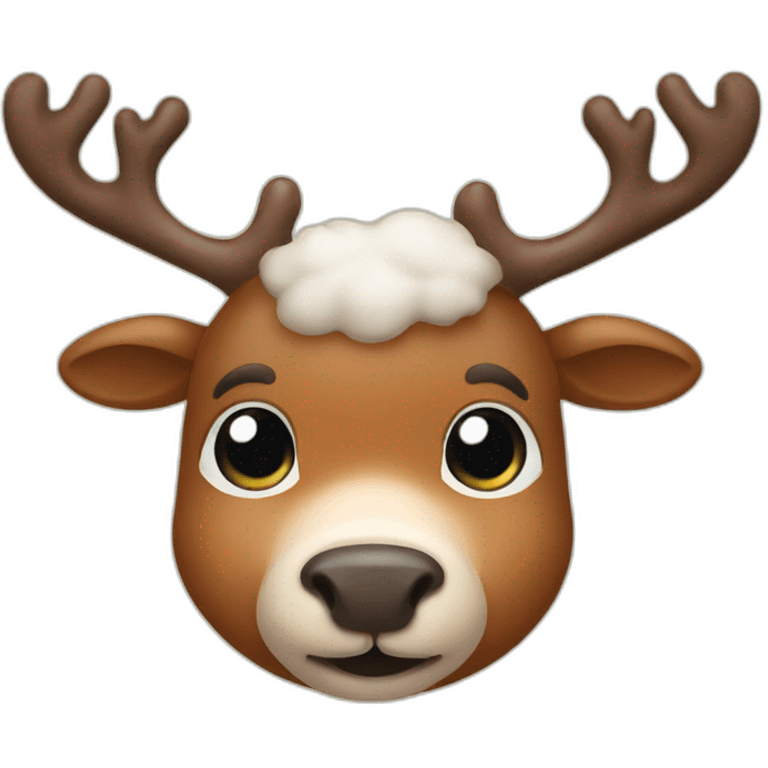 Cute little Chubby Reindeer  emoji