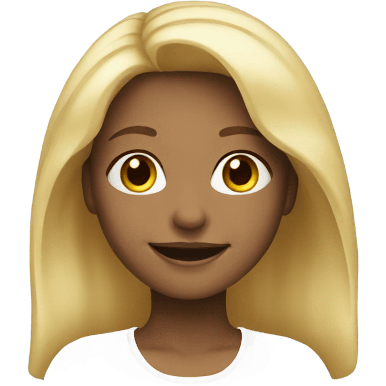 smiling girl with blonde hair emoji