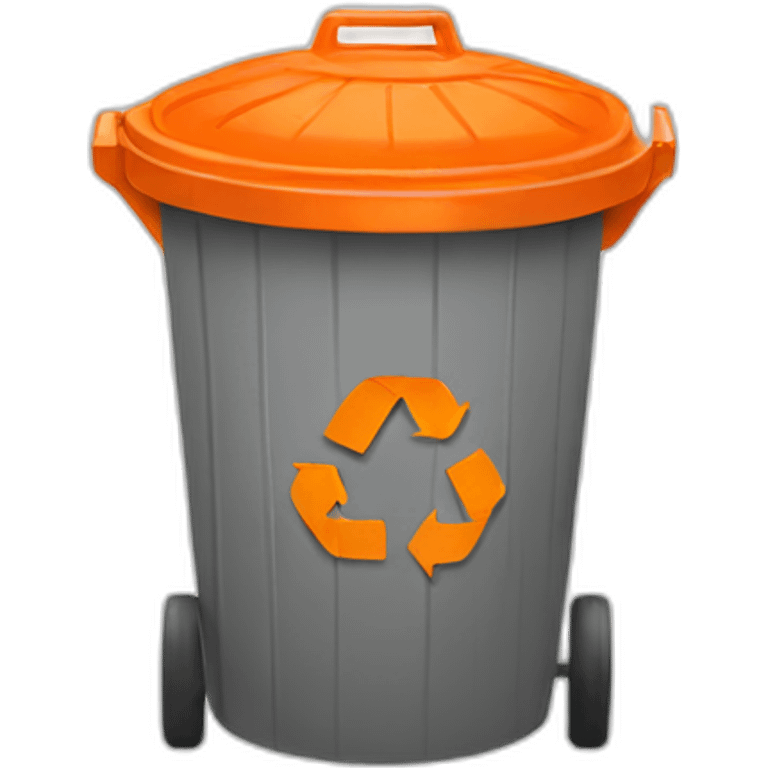 Orange garbage bin emoji