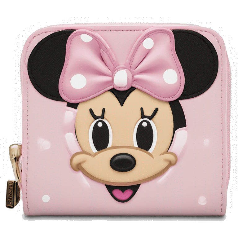 Loungefly light pink Minnie Mouse Wallet emoji