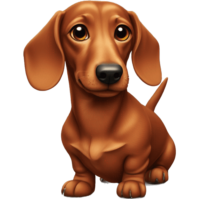 A red-haired dachshund emoji