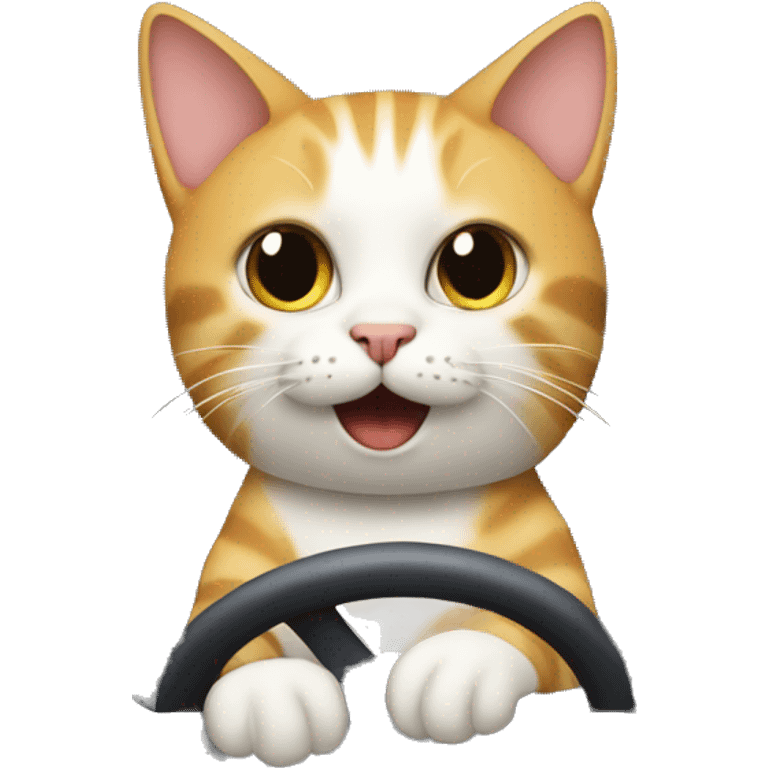 Cat in a car emoji