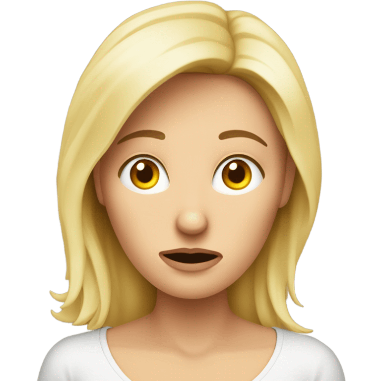 Blonde Frau kurz vor durchdrehen  emoji