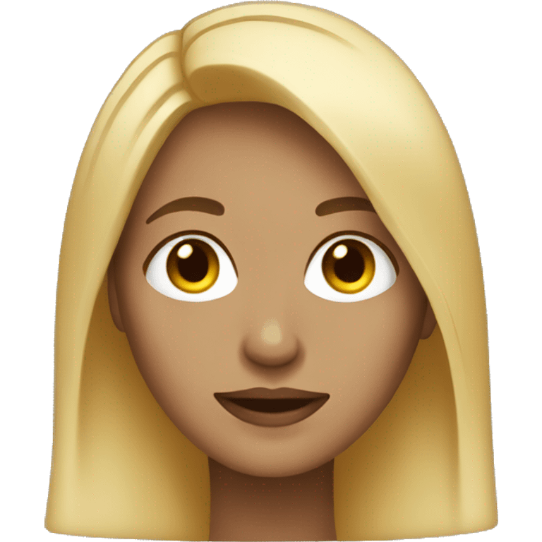 woman with blond hair brown eyes emoji