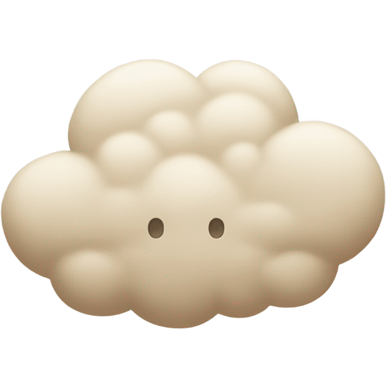 Beige cloud emoji