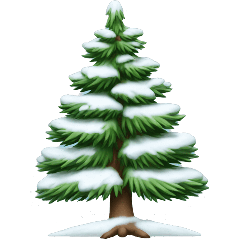 Pine tree with snow emoji