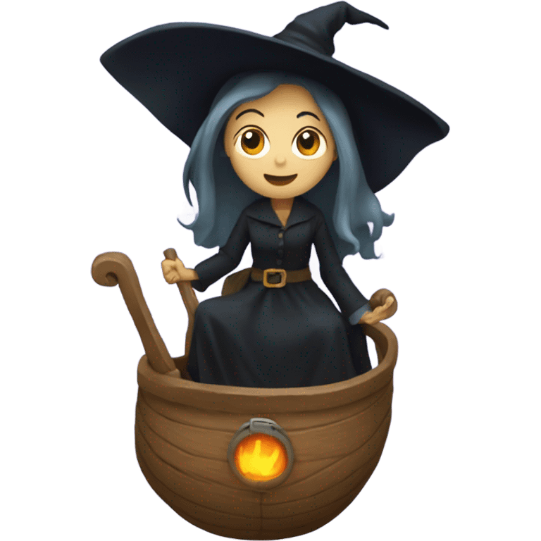 a witch in a ship emoji