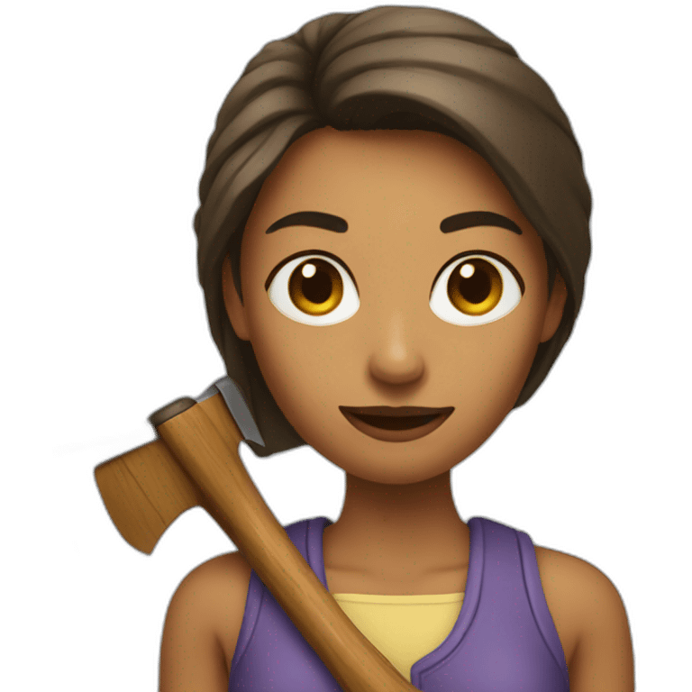 woman with axe emoji