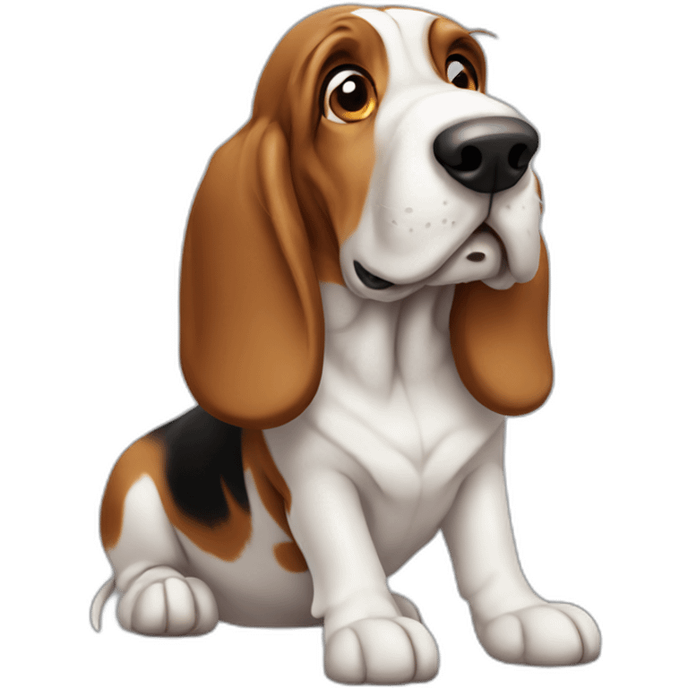 Dog basset hound emoji