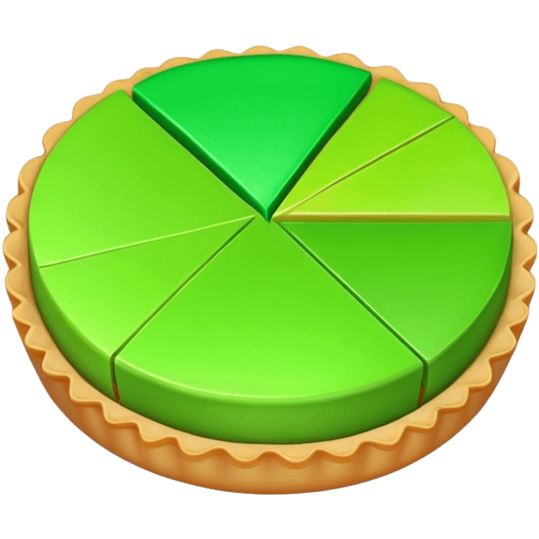 Green pie chart emoji