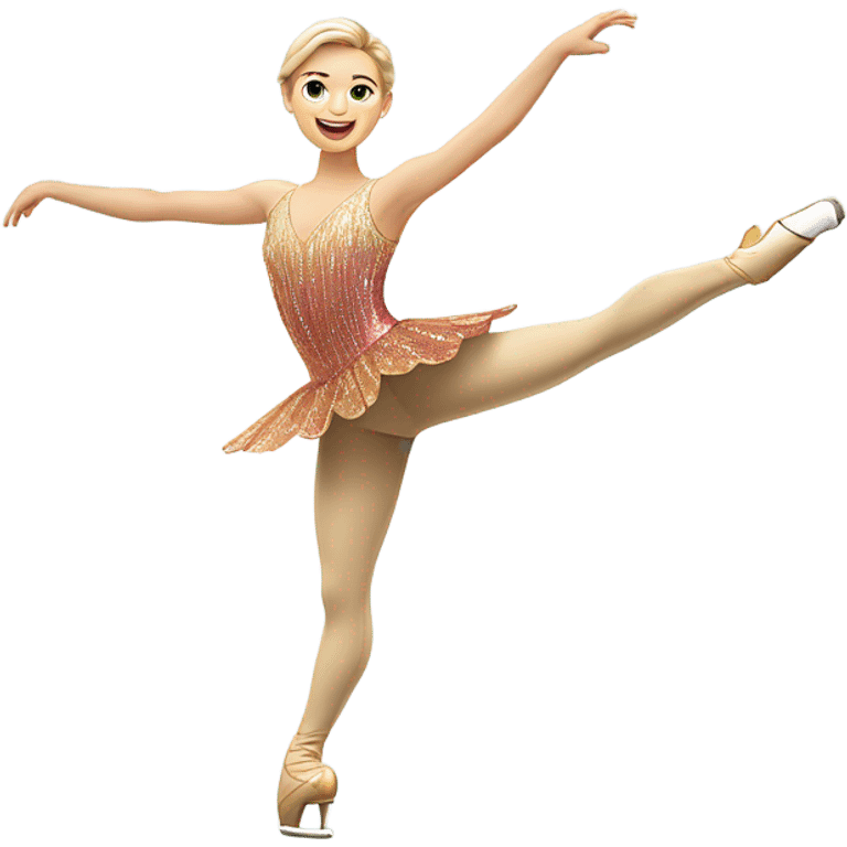 caucasian figure skater   emoji